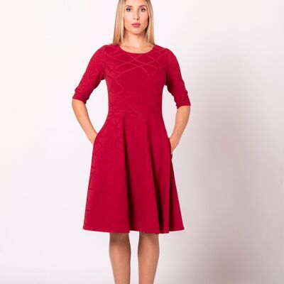 Kleid Miriam - Himbeertextur - Kurz