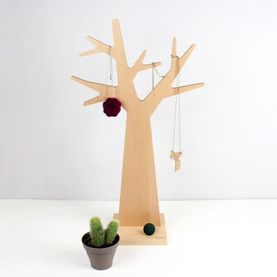 l'Arbre à Bijoux - (made in France) en bois de Hêtre - Moyen modèle