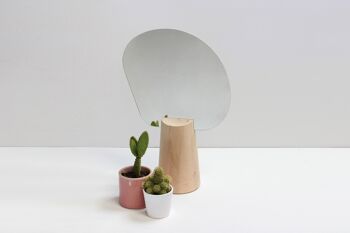 Miroir sur pied - Ping Pong - petit modèle - (made in France) en bois d'Aulne 8