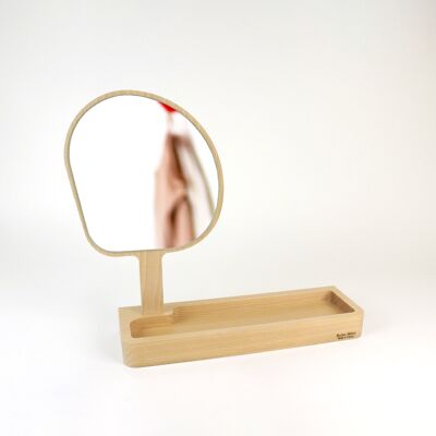 Jewelery and mirror storage - Kagami (made in France) in beech wood