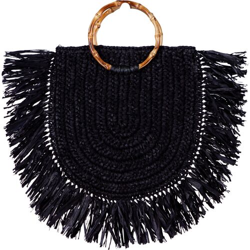 Sac Bambou Ibiza Froufrou Black