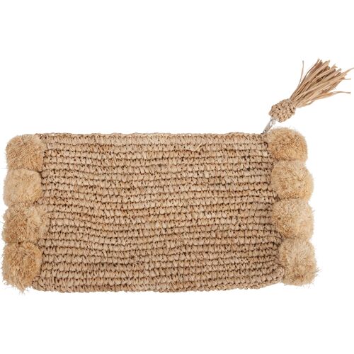 Pochette Ibiza Pompons Naturel