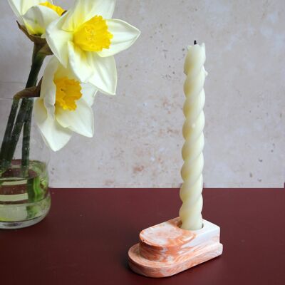OPEN Candle Holder Terracotta marble