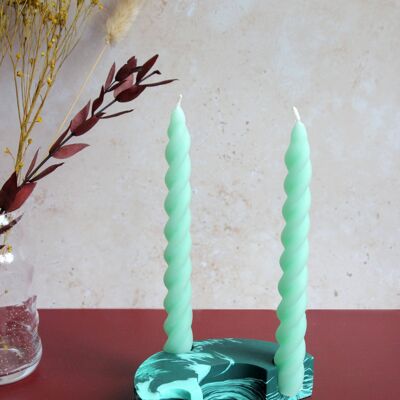 TURN Candle Holder Terracotta marble