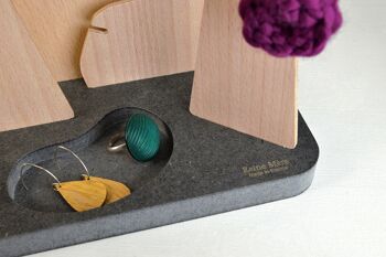 Porte bijoux - Brocéliande - (made in France) en bois de Hêtre et médium teinté 3