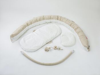 ONNA Nest : Confort maternel et polyvalence pour bébé de 0 à 6 mois - Coussin anti-renversement, réducteur de berceau - Coloris beige 4