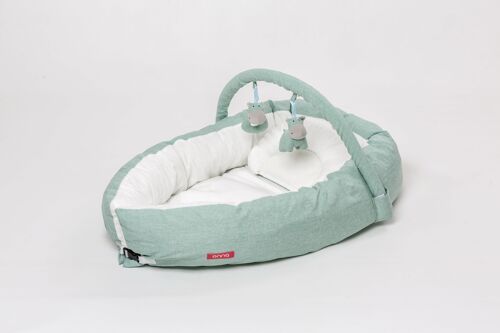 Nido ONNA: Confort Maternal y Versatilidad para Bebés de 0-6 Meses - Cojín Anti-Vuelco, Reductor de Cuna - Color Mint
