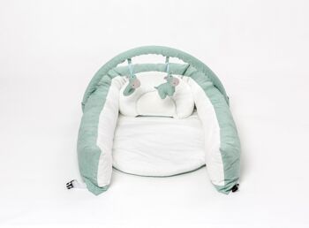 ONNA Nest : Confort maternel et polyvalence pour bébé de 0 à 6 mois - Coussin anti-renversement, réducteur de berceau - Couleur menthe 3