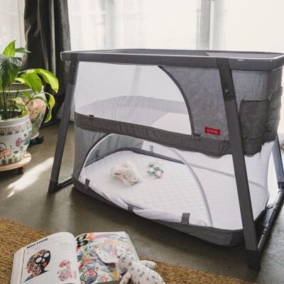 4-in-1 Cot - Somnia Classic - Gray - ONNA - Cot, Bassinet, Travel Cot and Playpen