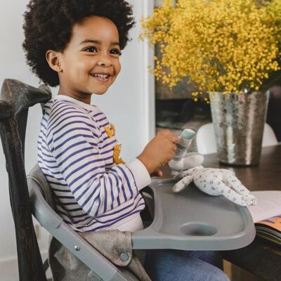 Trona Portátil Vesta de ONNA en Beige: Elevador de Silla Elegante y Versátil - Plegable - Ideal para Bebés de 6 Meses a 3 Años
