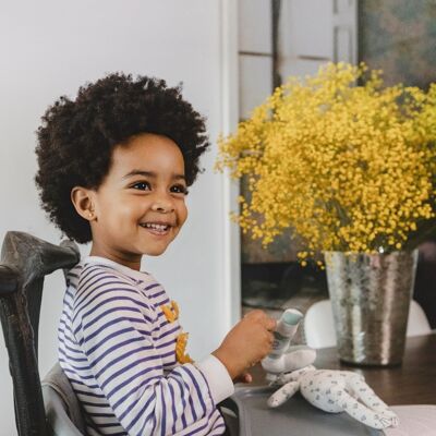 Seggiolone Portatile ONNA Vesta Beige: Alzasedia Elegante e Versatile - Pieghevole - Ideale per Bambini da 6 Mesi a 3 Anni