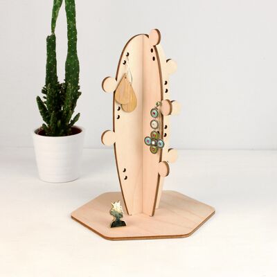 Jewelry holder - Cactus Arizona - (made in France) in Birch wood