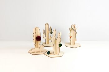 Porte bijoux-Cactus Mexicana - (made in France) en bois de Bouleau 3