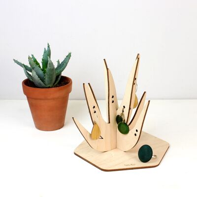 Jewelry holder - Tropic Aloa - (made in France) in Birch wood