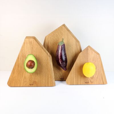 Cutting board - Pyrénées S - (made in France) in oiled solid oak wood