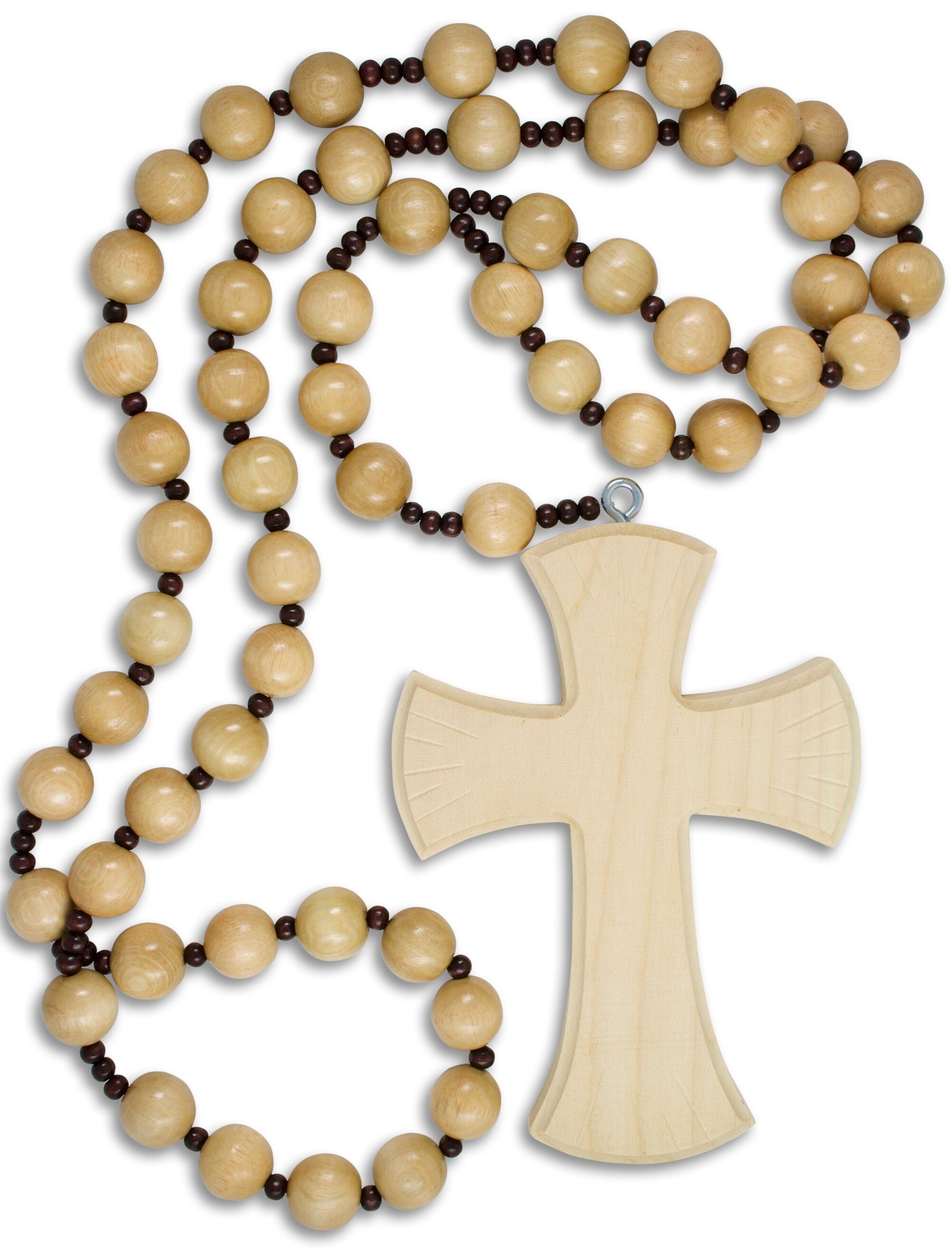 Wall rosary natural beads smooth