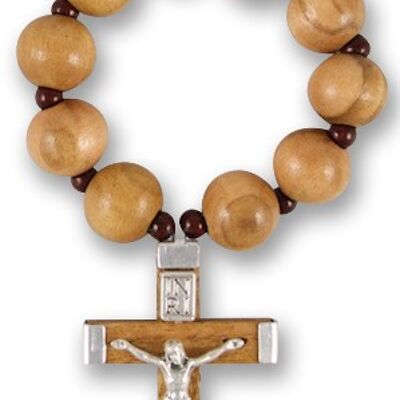 Stretchable olive wood prayer rings