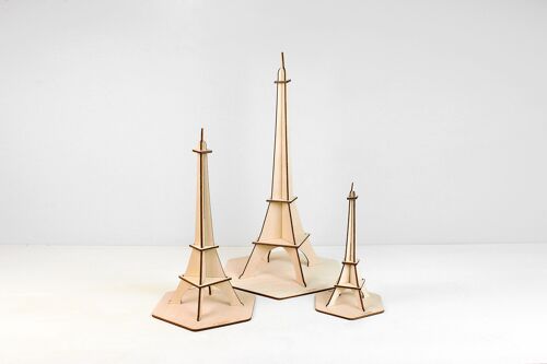 Tour Eiffel- Moyen modèle - (made in France) en bois de Bouleau