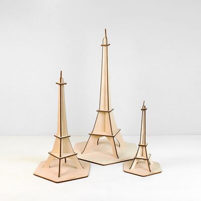 Eiffel Tower - Medium model - (made in France) in Birch wood