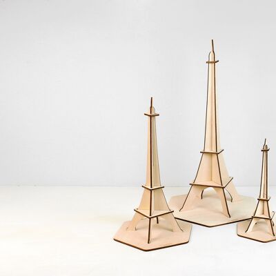 Eiffel Tower - Medium model - (made in France) in Birch wood