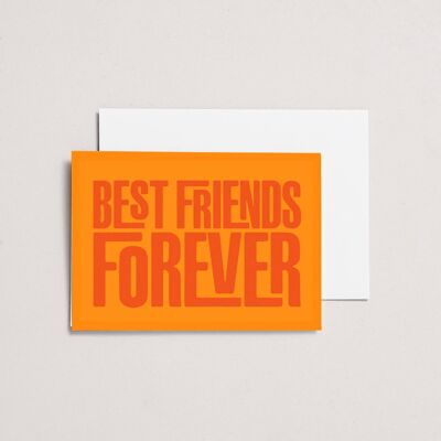 Best Friends Forever Greeting Card | Retro Friendship Card