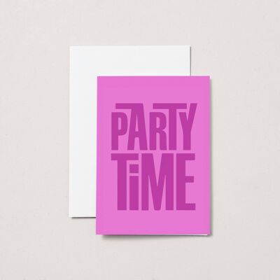 Party Time | Typography Print Card | Retro Birthday Card