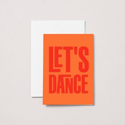 Let's Dance Card | Typography Font | Statement Birthday Card