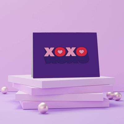 XOXO Greeting Card | Love Card | Anniversary | Birthday Card