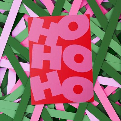 Ho Ho Ho Christmas Card | Typography Card | Holiday Card