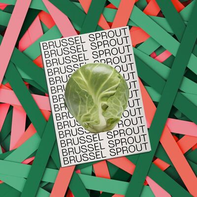 Brussel Sprout Funny Christmas Card | Holiday Card | Text
