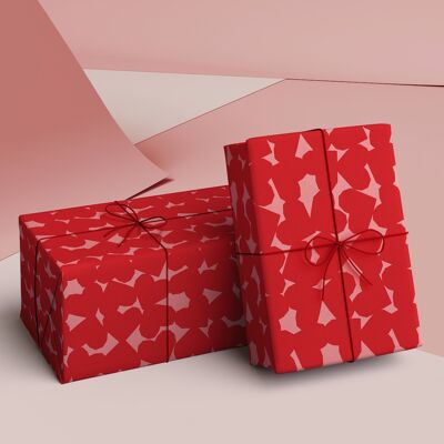 Chunky Heart Gift Wrap | Reusable Recyclable Wrapping Paper