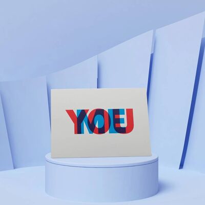 YOU AND ME Greeting Card | Love Card | Anniversary Card | 3D