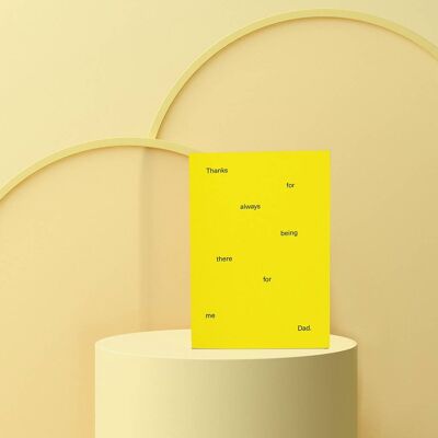 Thanks Dad Card | Minimalist Thank You Card | Father’s Day