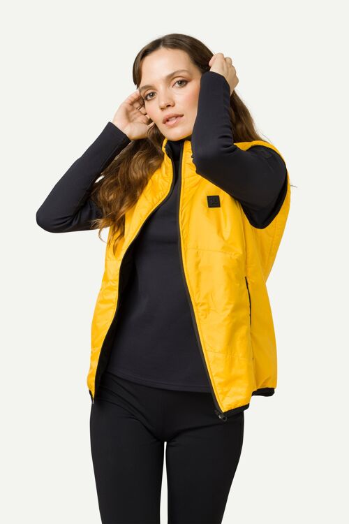 Alpha Root Vest Downproof Woman - Yellow-saffron