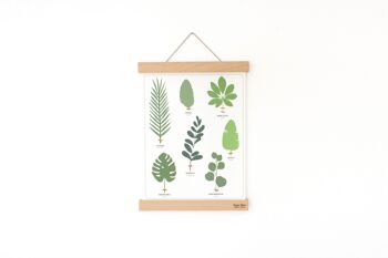 Porte affiche - Tasseau 41 cm - (made in France) en bois de Hêtre massif et cordelette en Lin 1