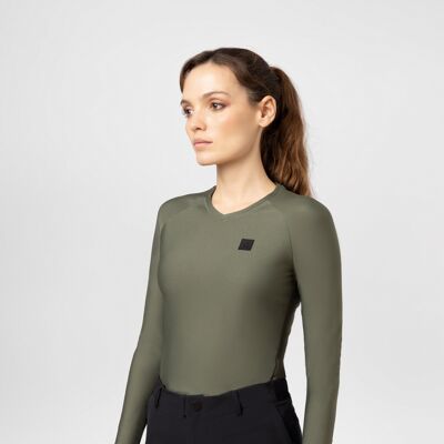 Wide Hik T Shirt long-sleeve Woman - green-mountain
