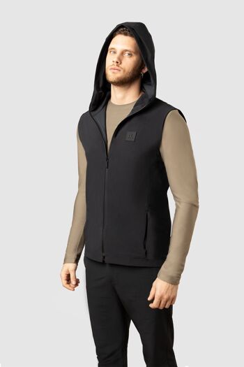 Glare Vest Capuche Homme - Noir