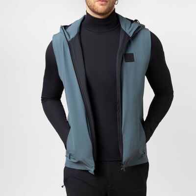 Glare Vest Hood Man - blu-orizzonte