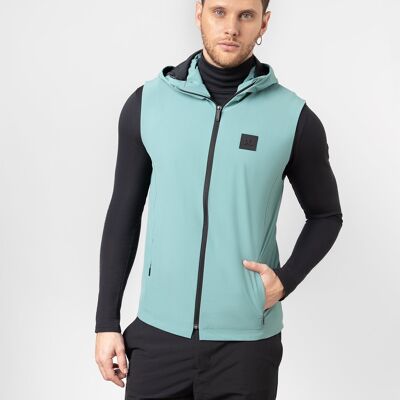 Glare Vest Hood Man - green-val