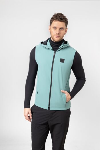 Glare Vest Hood Homme - vert-val