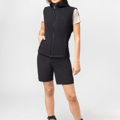 Glare Vest Hood Donna - Nero