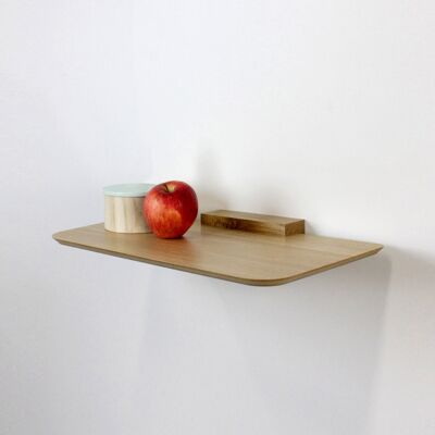 Shelf - Aileron S - (made in France) in varnished oak wood