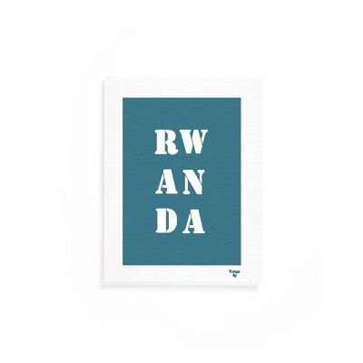 Affiche "Rwanda" bleue