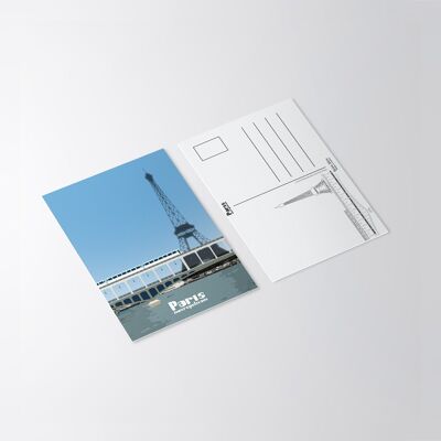 Eiffelturm-Postkarte (hergestellt in Frankreich)