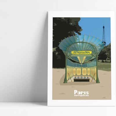 A3-Poster Die Mündung des Metropoliten (hergestellt in Frankreich)