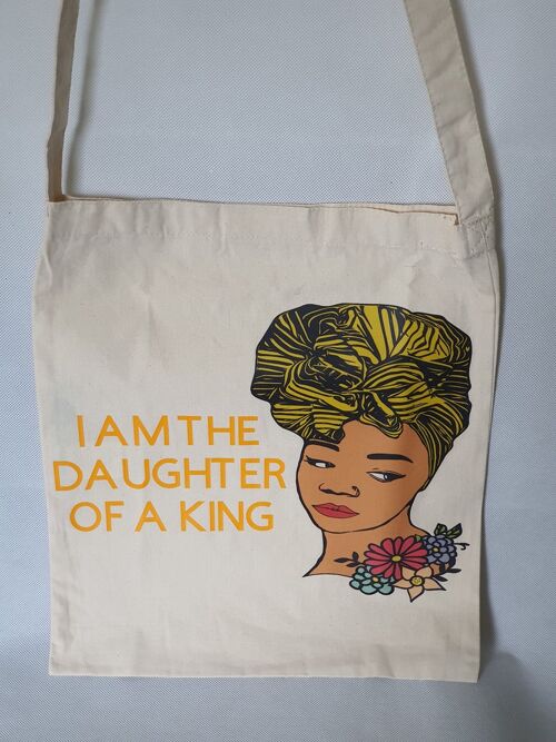 Daughter of a King empowered tote bag, christian bags