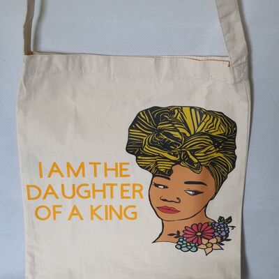 Daughter of a King empowered tote bag, christian bags