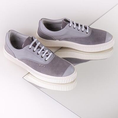 Sneakers MEAKER in camoscio grigio