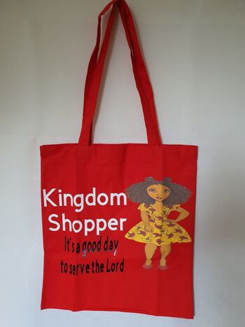 Shopping Tote, Kingdom shopper, sacs de ministère, sacs chrétiens - Jaune 1