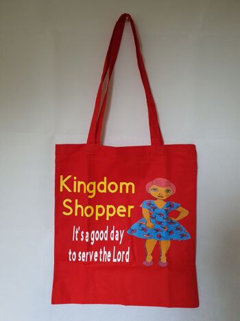 Shopping Tote, Kingdom shopper, sacs de ministère, sacs chrétiens - Jaune 5